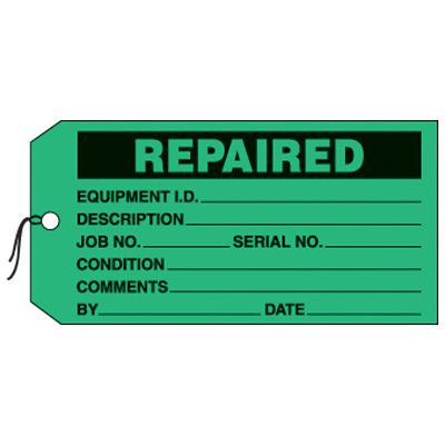 Production Status Tags - Repaired