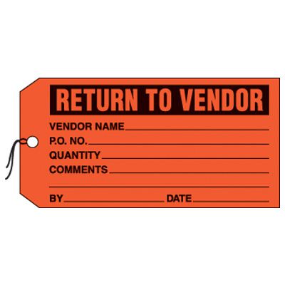 Return To Vendor Production Status Tags