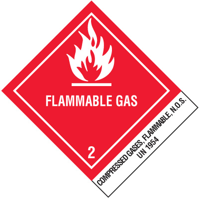 Flammable Gas Shipping Labels
