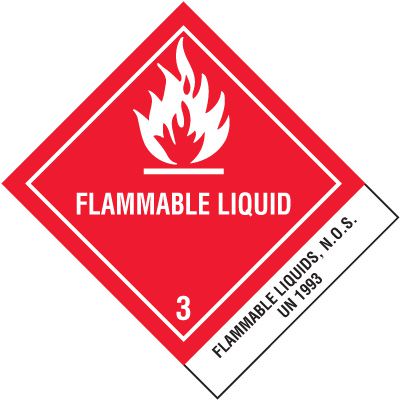 D.O.T. Labels - Flammable Liquids, N.O.S.