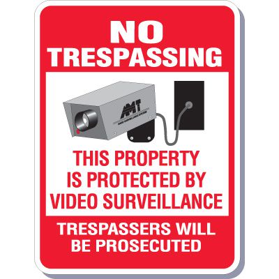 Protected By Video Surveillance Signs