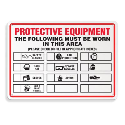 PPE List Sign