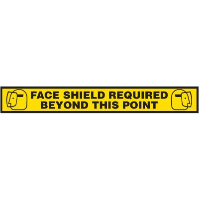Face Shield Required Beyond This Point Anti-Slip Floor Label