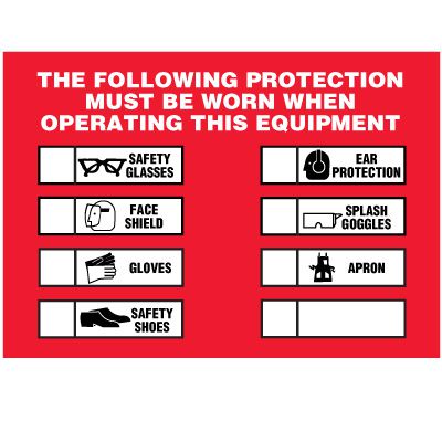Protection Must Be Worn Labels