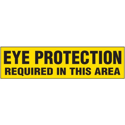 Eye Protection Required Labels