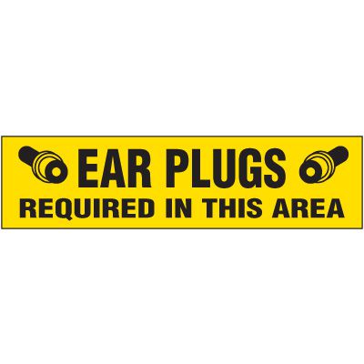 Ear Plugs Required Labels