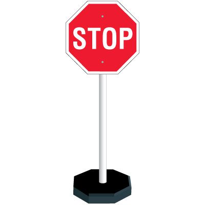 PVC Stop Sign Stanchion Kit
