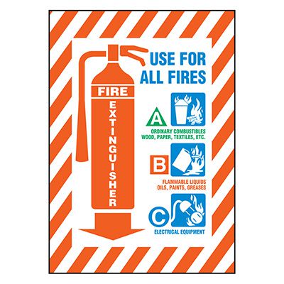 Use On All Fires - Fire Extinguisher Label