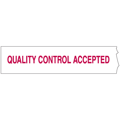 Quality Control Shipping Tape - Accepted