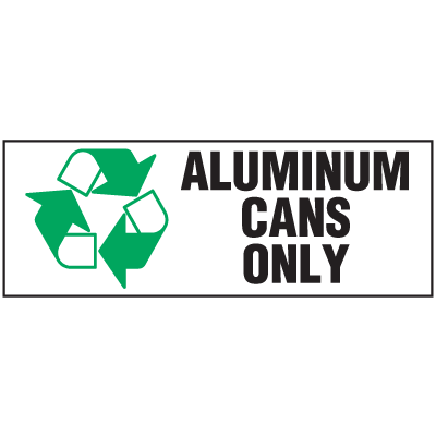 Aluminum Cans Only Recycling Label