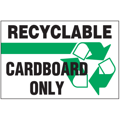 Recyclable Cardboard Only Label