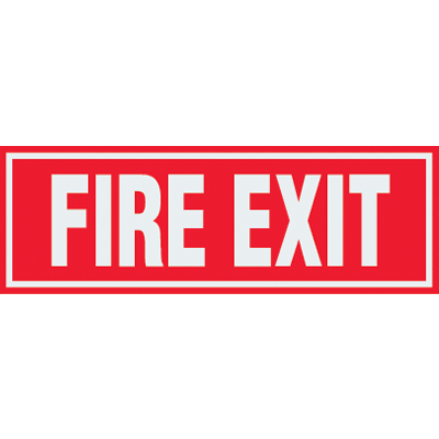 Reflective Fire Exit Labels