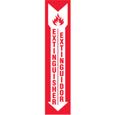 Slim-Line Fire Extinguisher Labels - Bilingual Fire Extinguisher