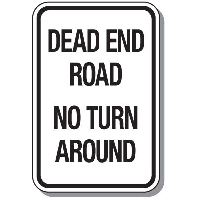 Reflective Parking Lot Signs - Dead End Road