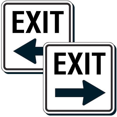 Exit Signs with Arrows