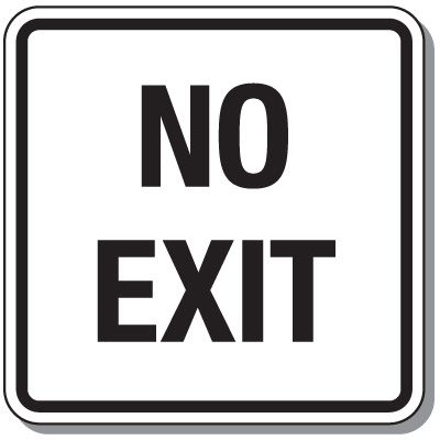 Reflective Parking Lot Signs - No Exit