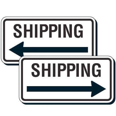 Reflective Parking Lot Signs - Shipping (Left/Right Arrow)