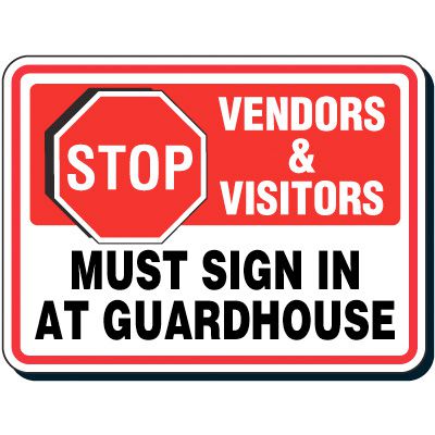 Reflective Parking Lot Signs - Stop Vendors & Visitors