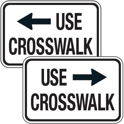 Reflective Use Crosswalk Sign - Left or Right Arrow