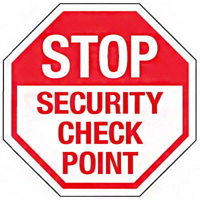 Reflective Stop Signs - Security Check Point