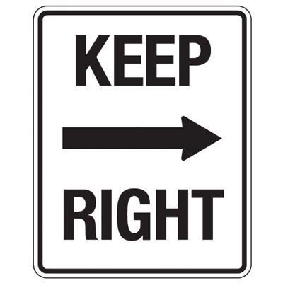 Reflective Traffic Reminder Signs - Keep Right
