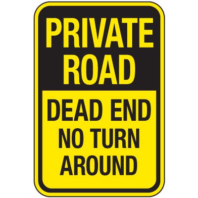 Reflective Traffic Reminder Signs - Private Road