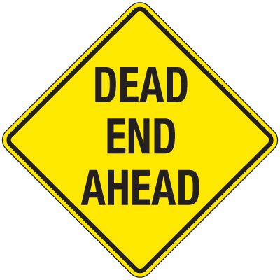 Reflective Warning Signs - Dead End Ahead