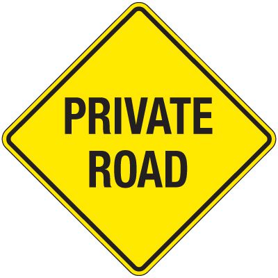 Reflective Warning Signs - Private Road