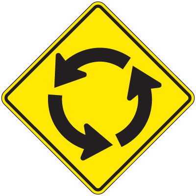 Reflective Warning Signs - Traffic Circle (Symbol)