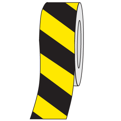 Removable OSHA Warning Floor Marking Tape Black/Yellow