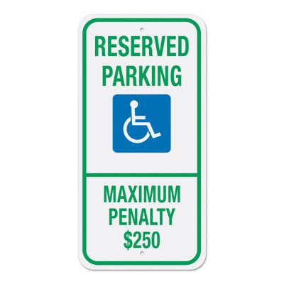 North Carolina Parking Signs - Maximum Penalty $250
