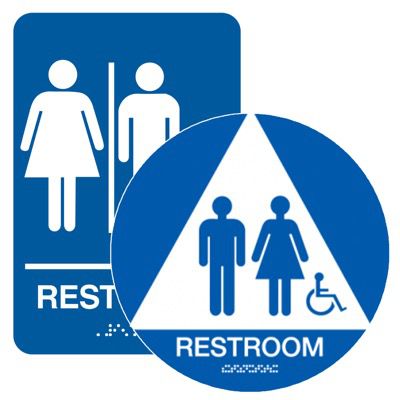 California Restroom Sign Set - Unisex (Accessible)