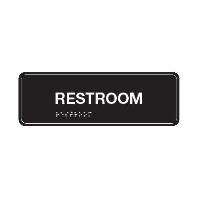 Restroom - ADA Braille Tactile Signs
