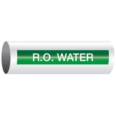 R.O. Water - Opti-Code® Self-Adhesive Pipe Markers