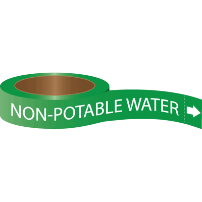 Non-Potable Water - Roll Form Adhesive Pipe Markers