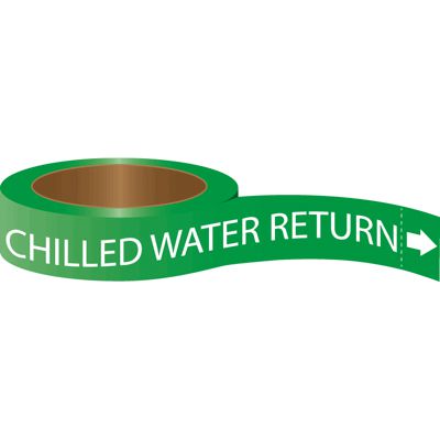 Chilled Water Return - Roll Form Adhesive Pipe Markers