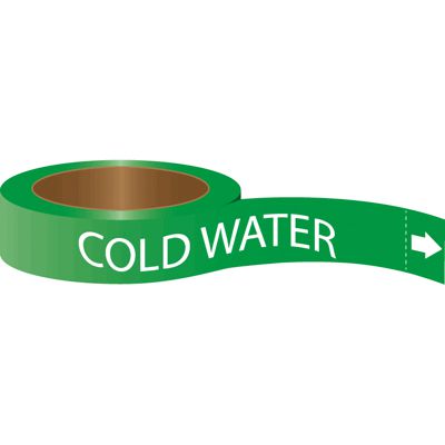 Cold Water - Roll Form Adhesive Pipe Markers