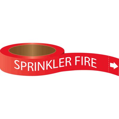 Sprinkler Fire - Roll Form Adhesive Pipe Markers
