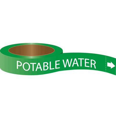 Potable Water - Roll Form Adhesive Pipe Markers