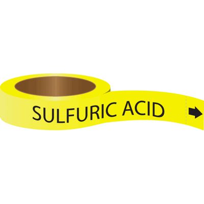 Sulfuric Acid - Roll Form Adhesive Pipe Markers