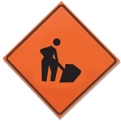 Men at Work Symbol Only Warning Construction Sign