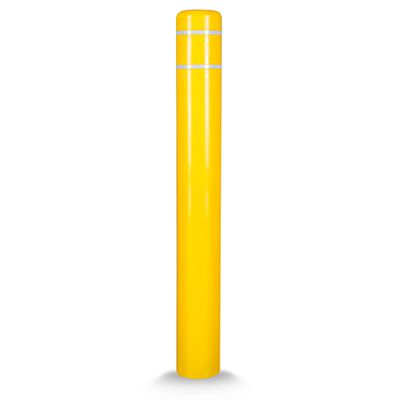 Post Guard CL1385F ASSY Yellow Bollard Cover 5" x 52" White Tape