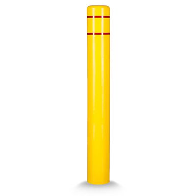 Post Guard CL1386F ASSY Yellow Bollard Cover, 7" x 52" with Red Tape