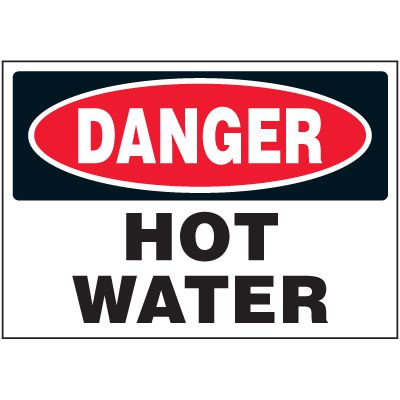Danger Hot Water Label