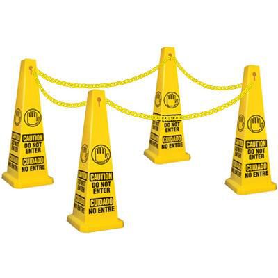 Bilingual Caution Do Not Enter Safety Cone Kit