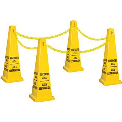 Bilingual Restricted Area Safety Cone Kit