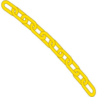 20pk Safety Cone Chain - 1" Yellow Plastic