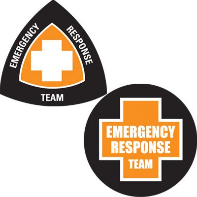 Safety Hard Hat Labels - Emergency Response Team