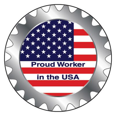 Safety Hard Hat Labels - Proud Worker In The USA