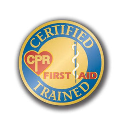 Certified CPR First Aid Trained Safety Recognition Pin